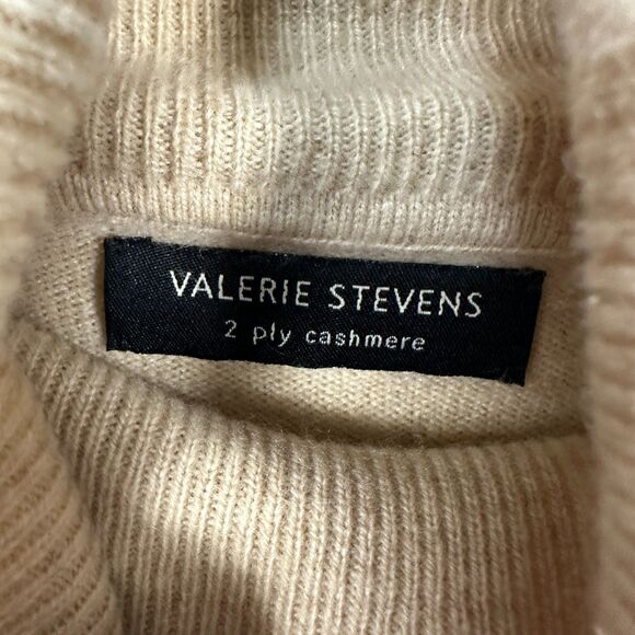 Valerie Stevens Womens XL Cashmere Arglye Turtleneck Pullover Sweater Pink Tan - Picture 2 of 4